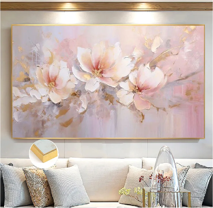 Fleur Rose  beige et gris