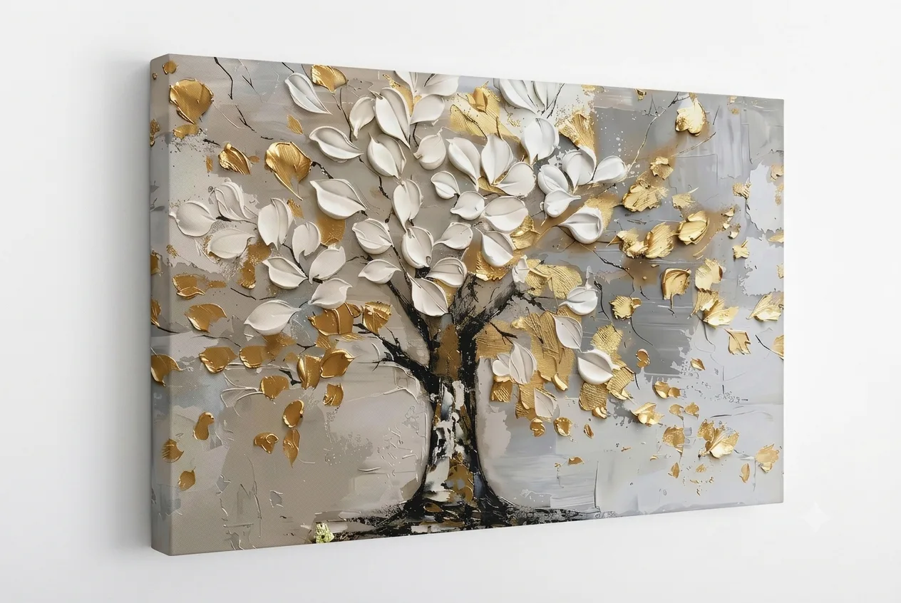 Arbre Gris et Doré