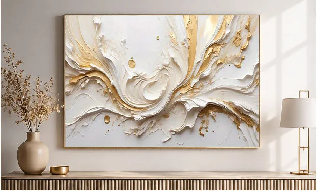 Abstrait Blanc & Jaune