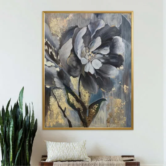 Art Floral Gris