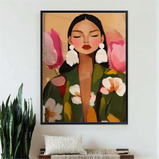 La Femme aux Tulipes Roses