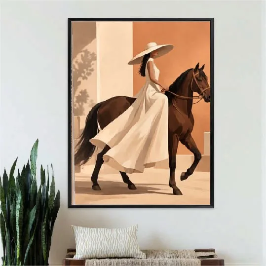 Silhouette et Cheval au Crépuscule