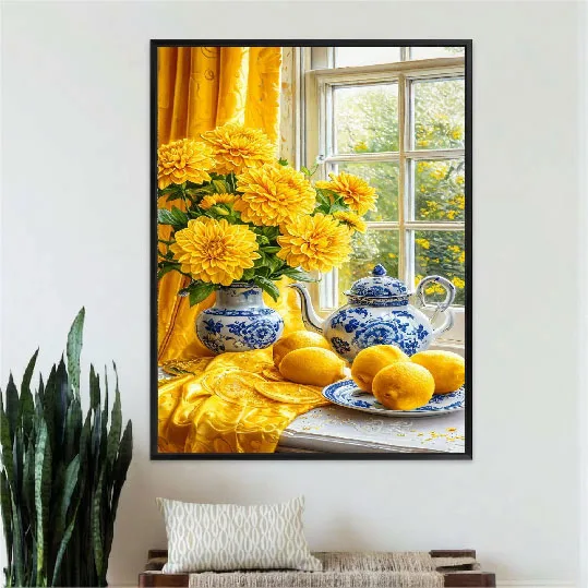 Douceur Jaune et Porcelaine Bleu