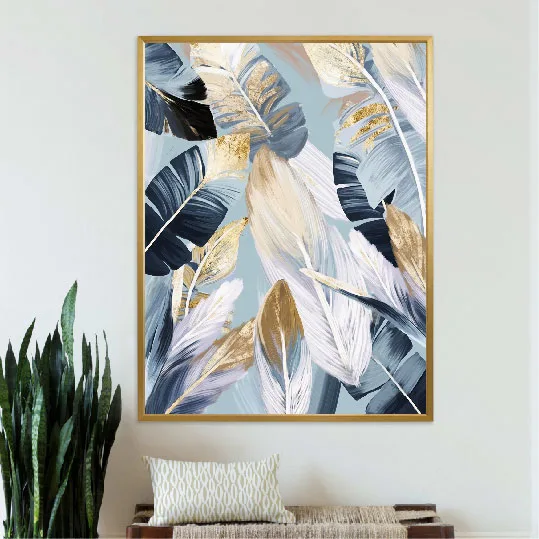 Plume Bleu & Or