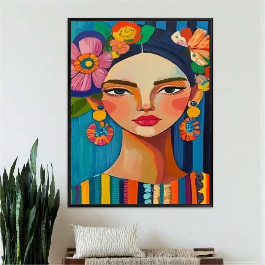 Portrait à la Couronne Florale