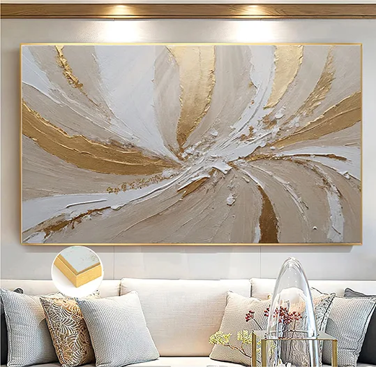 Abstrait beige et doré