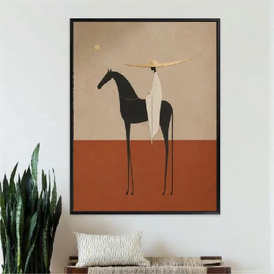 Voyageur Solitaire et Cheval Noir