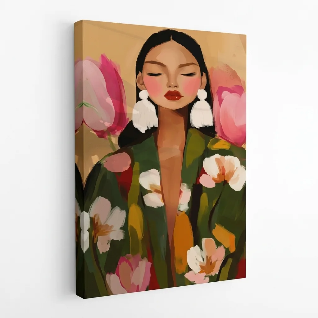 La Femme aux Tulipes Roses