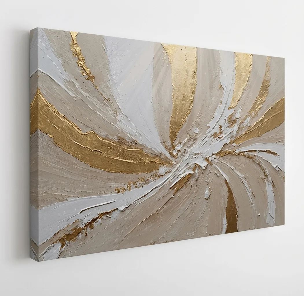 Abstrait beige et doré