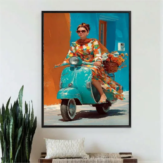 Échappée en Vespa Turquoise